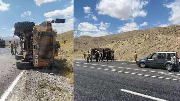Hakkari-Van yolunda zırhlı araç devrildi: 6 asker yaralı