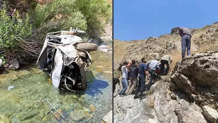 Kamyonet, uçuruma yuvarlandı: 2 ölü, 1 yaralı