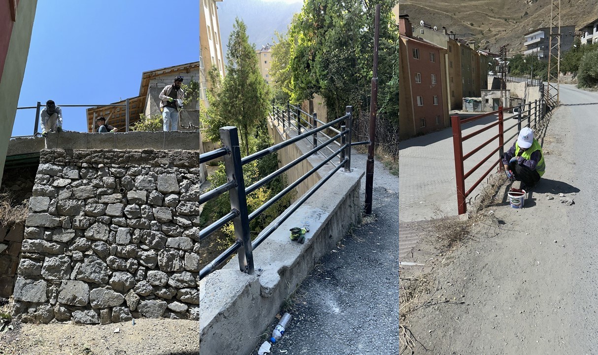 Hakkari Belediyesinden korkuluk çalışması