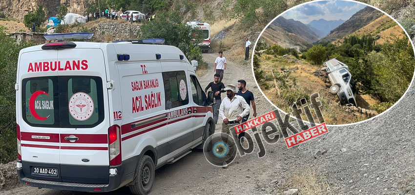 Hakkari'de Görevden Dönen korucular kaza yaptı