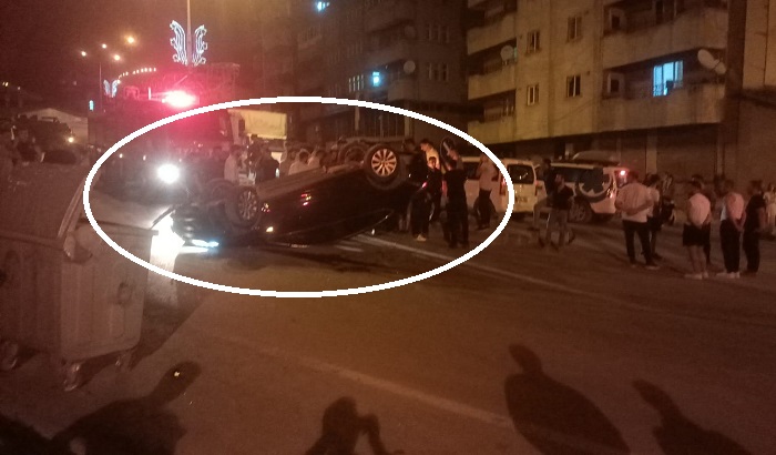 Hakkari'de Virajı alamayan otomobil takla attı: 3 Yaralı