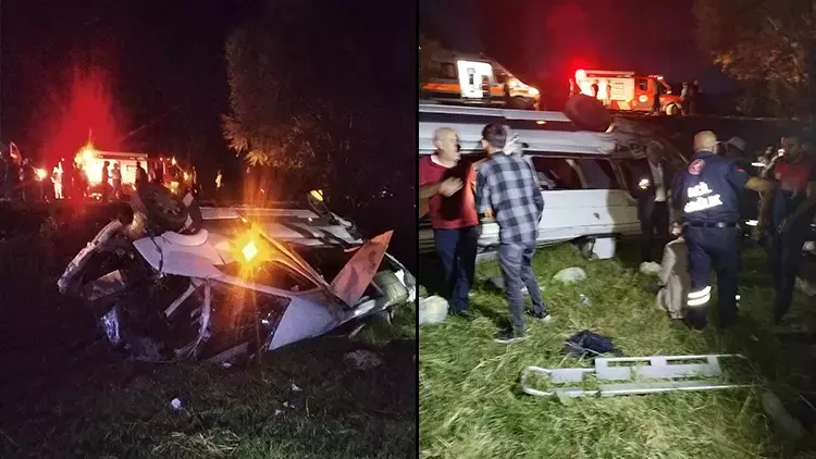 Bingöl'de yolcu minibüsü devrildi: 13 yaralı