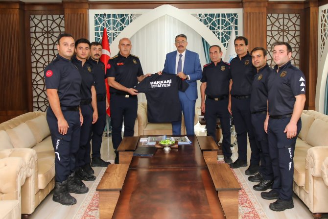 İtfaiye personelinden Vali Çelik'e ziyaret