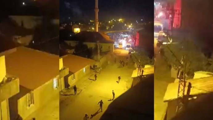 Hakkari'de olaylı gece! Polise Havai fişeklerle saldırdılar