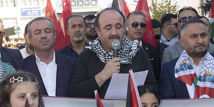 Hakkari'de Filistin'e destek açıklaması