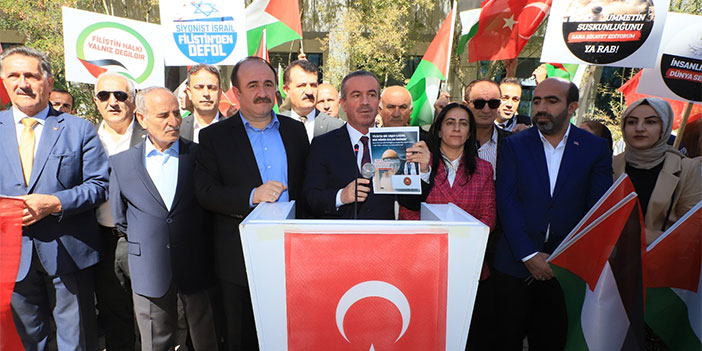 Hakkari'de Filistin'e destek açıklaması