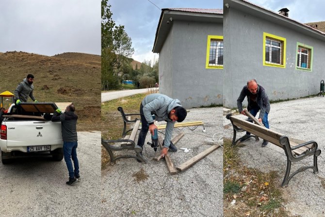 Hakkari belediyesi okul banklarını yeniledi