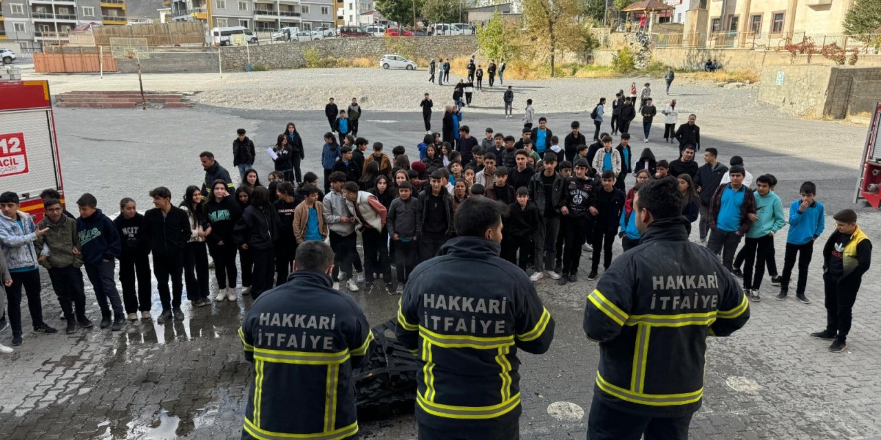 Hakkari’de Yangın tatbikatı!