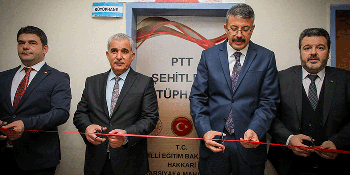 Hakkari’de, PTT Şehitleri Anısına Kütüphane Açıldı