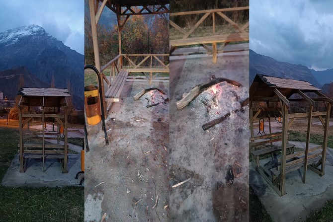 Hakkari'de kimliği belirsiz kişiler parkı yaktı!