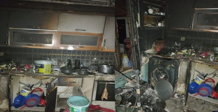 Hakkari'de yangın: Ev kullanılamaz hale geldi!