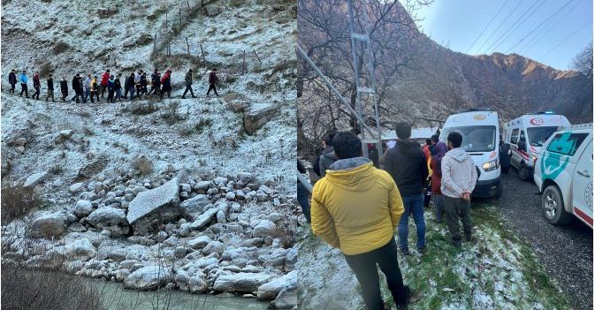Hakkari'de Dağdan düşen 1 kişi hayatını kaybetti