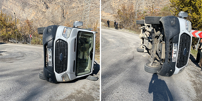 Hakkari'de kamyonet takla attı: 1 yaralı!