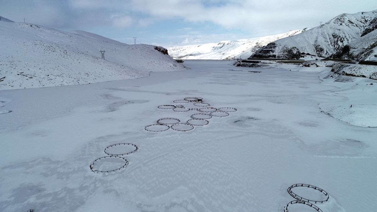 Van eksi 26 dereceyi gördü; Zernek Barajı dondu