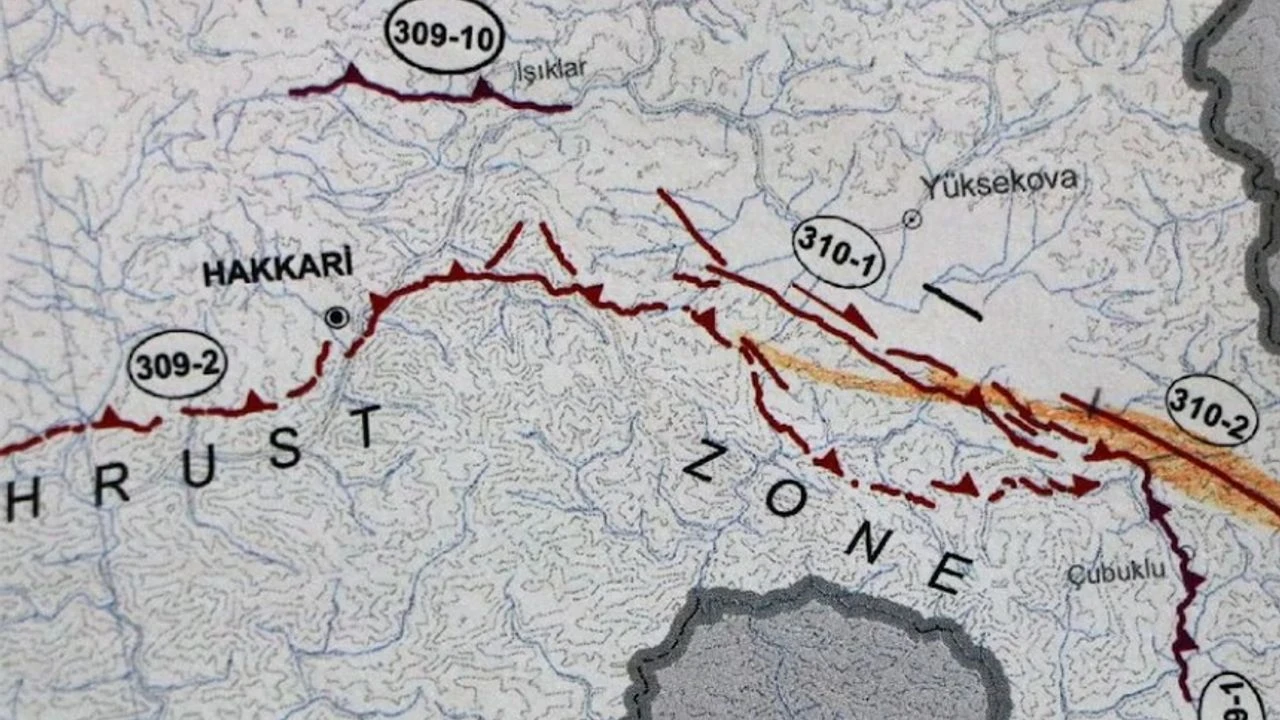 Türkiye'nin Fay hattı haritası yayınlandı! Hakkari Birinci derece riskli bölge