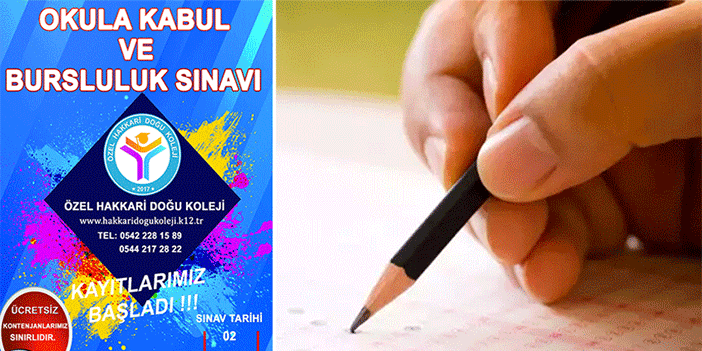 Doğu kolejinden sınav duyurusu