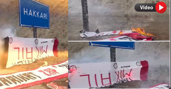 Mağlubiyeti Kabul Edemeyen Diyarbakır Spor, Hakkari'de Pankartları Yaktı