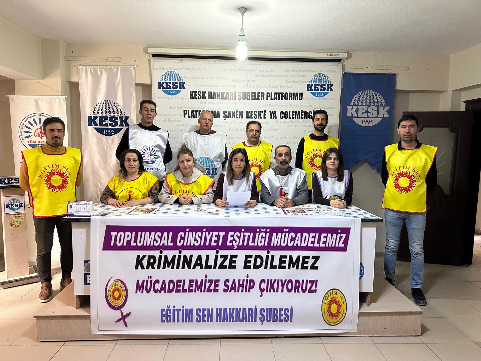 Hakkari Eğitim-Sen'den MEB'e tepki