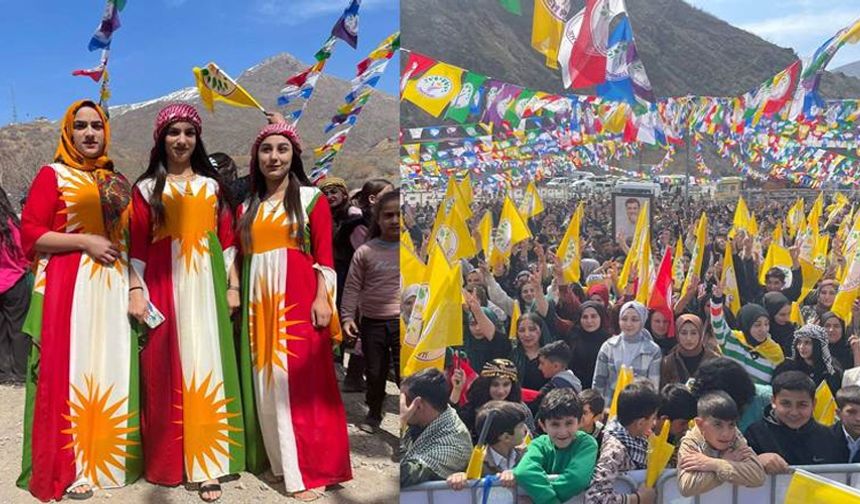 Şemdinli’de, Newroz büyük bir coşkuyla kutlandı.