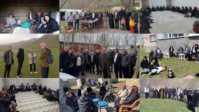 Hakkari'de 12 mahalle ve 72 köyde 5 bin aileye 'süreç' ziyareti