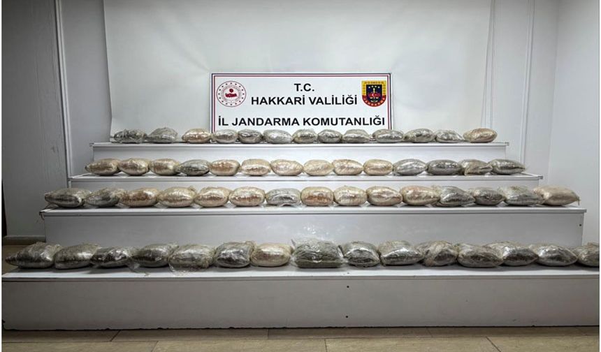 Hakkari'de 34 kilo esrar ele geçirildi