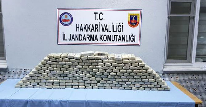 Hakkari'de 110 kilo eroin ele geçirildi