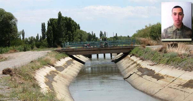 Sulama kanalına düşen er kayboldu
