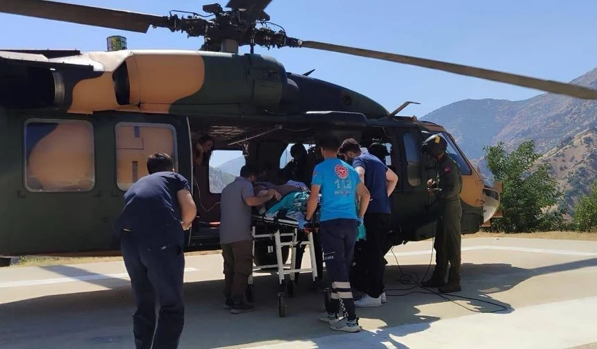Hakkari'de Hamile Kadın İçin Helikopter Ambulans Seferber Edildi