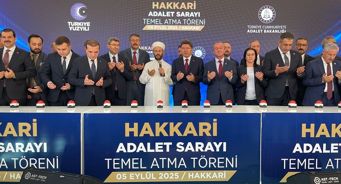 Adalet Bakanı Yılmaz Tunç Hakkari’de Adliye Sarayı’nın Temelini Attı