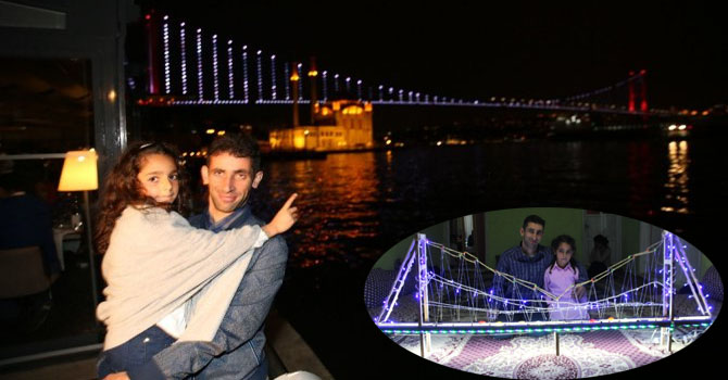 Yüksekovalı Yağmur Boğaz Köprüsünün Gece Manzarasını İzledi