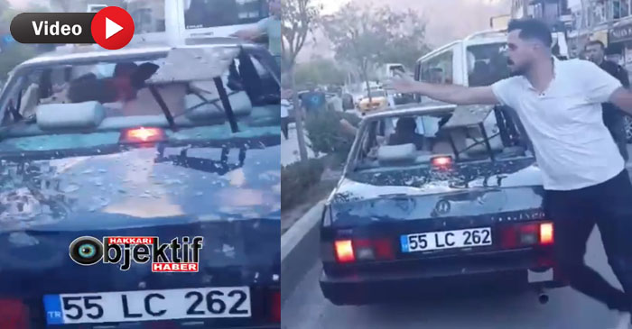 Hakkari’de gerginlik: Araç hurdaya döndü, bir personel yaralandı