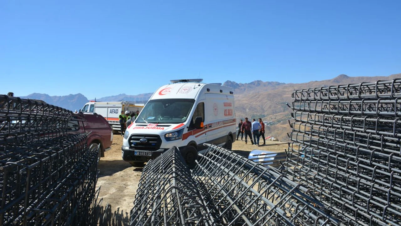 Hakkari'de TOKİ inşaat alanında iş kazası