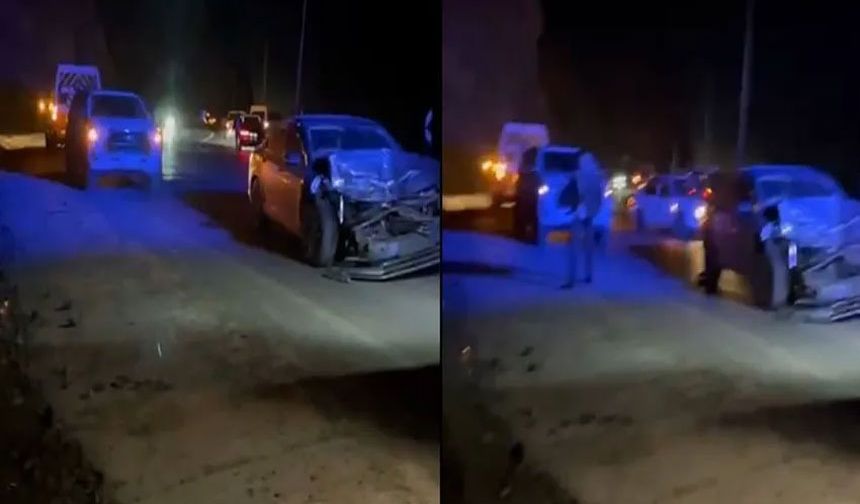 Hakkari’de  kaza! İki araç çarpıştı