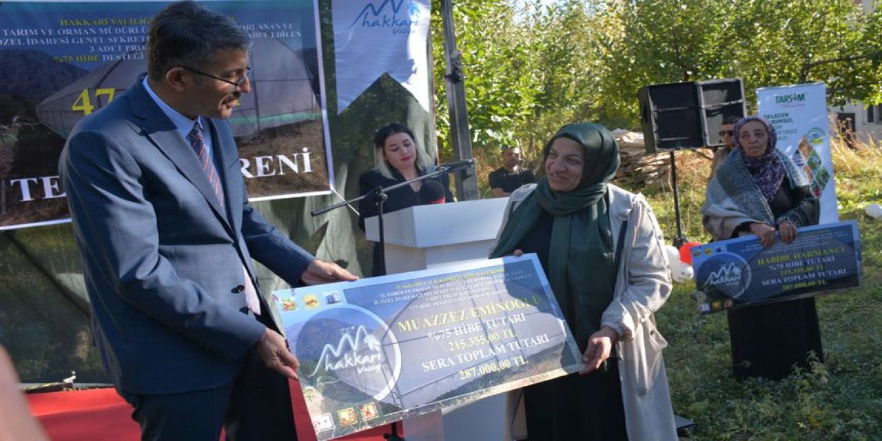 Hakkari'de kadın çiftçilere Sera desteği!