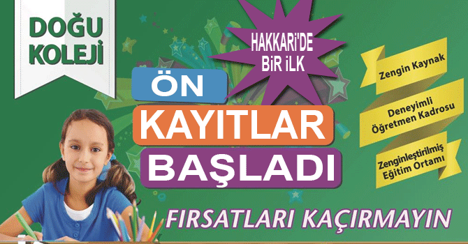 Hakkari'nin ilk özel kolejinde ön kayıtlar başladı