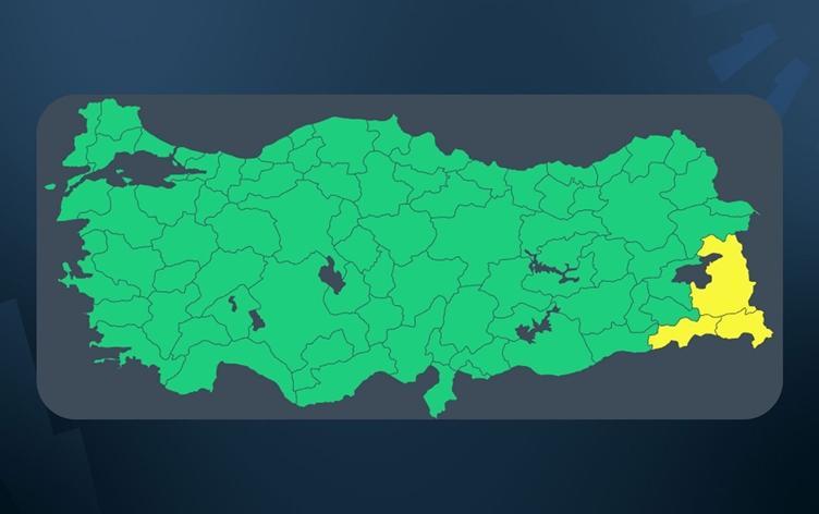 Hakkari, Van ve Şırnak için ‘sarı’ kodlu uyarı