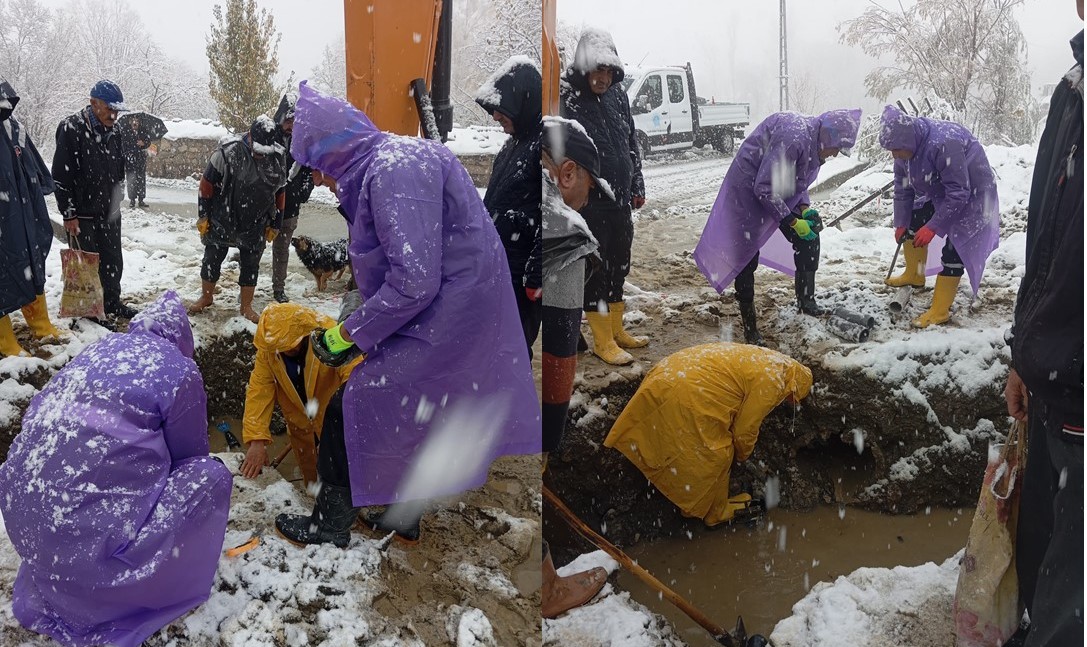 Hakkari’de Kar ve Heyelan Su Şebekelerini Vurdu: Ekipler Sahada