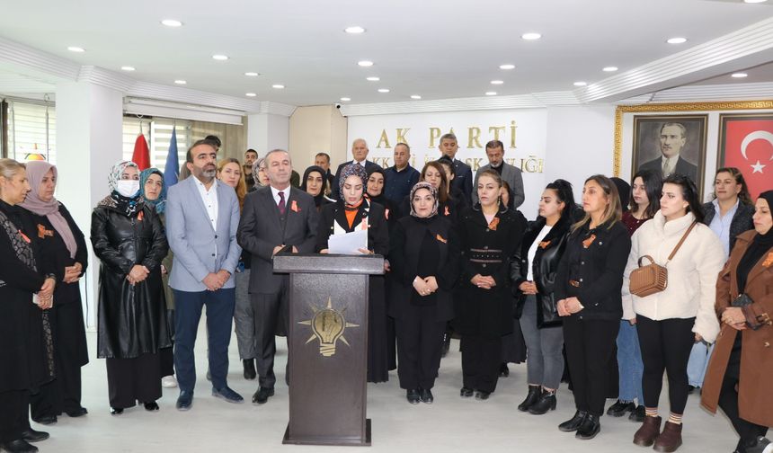 Hakkari AK Partili kadınlardan 25 Kasım açıklaması