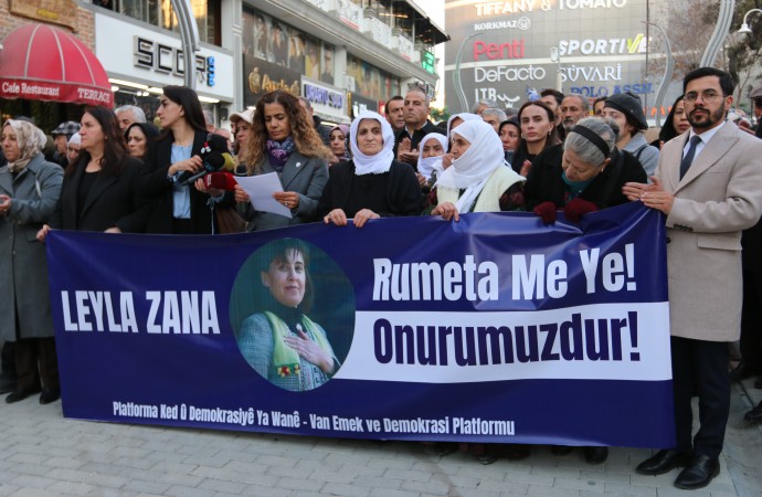 Leyla Zana’ya yönelik ırkçı saldırı protesto edildi