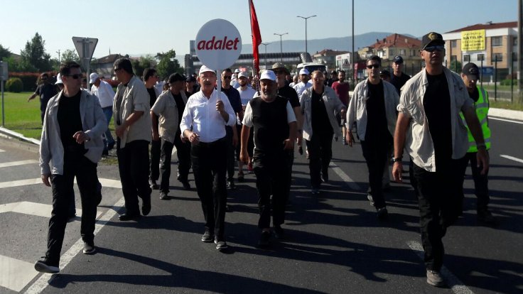 CHP'nin 'adalet yürüyüşü' 14. gününde