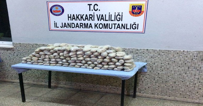 Hakkari'de 52 kilo 700 gram eroin ele geçirildi