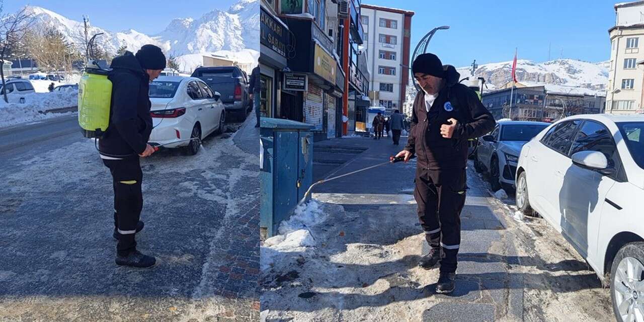 Hakkari Belediyesi’nden Buzlanmaya Karşı Önlem