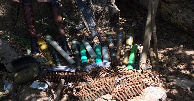 Hakkari'de silah ve mühimmat ele geçirildi