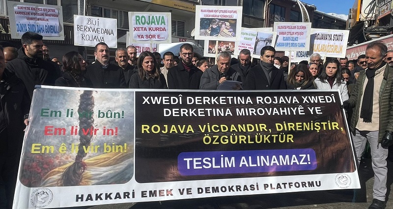 Hakkari’de Suriye ve İran’a Tepki: Savaşa Karşı, Barıştan Yanayız (VİDEO)