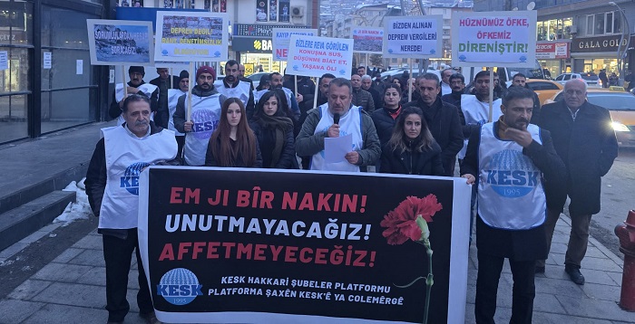 Hakkari KESK’ten 6 Şubat açıklaması: Yıkım kader değil, ihmal sonucu