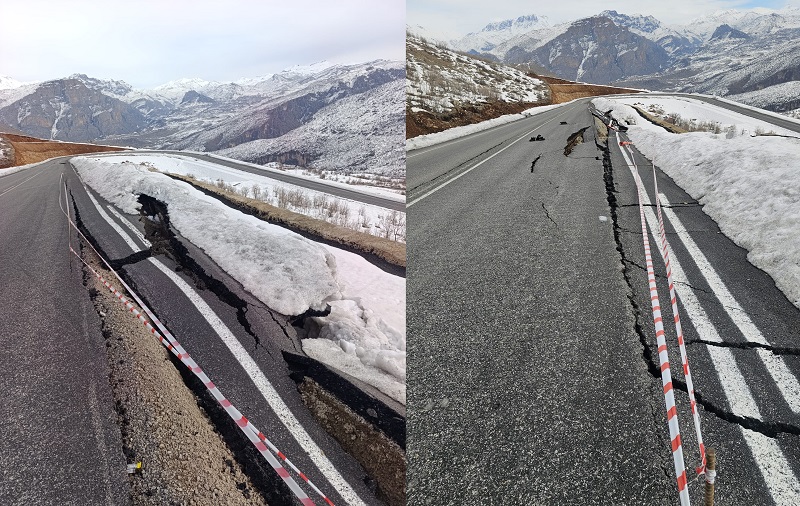 Çukurca’da yollar alarm veriyor: Yetkililere acil önlem çağrısı