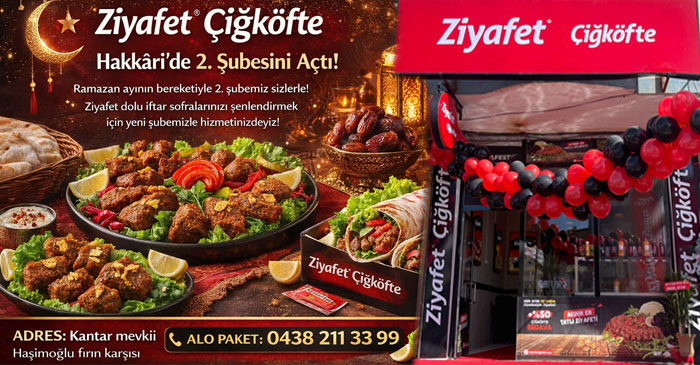 Ziyafet Çiğköfte Hakkâri’de 2. Şubesini Açtı