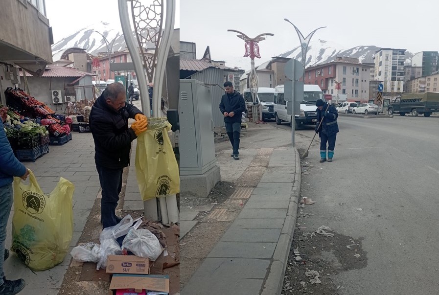 Hakkâri’de Bahar Öncesi Temizlik Çalışması