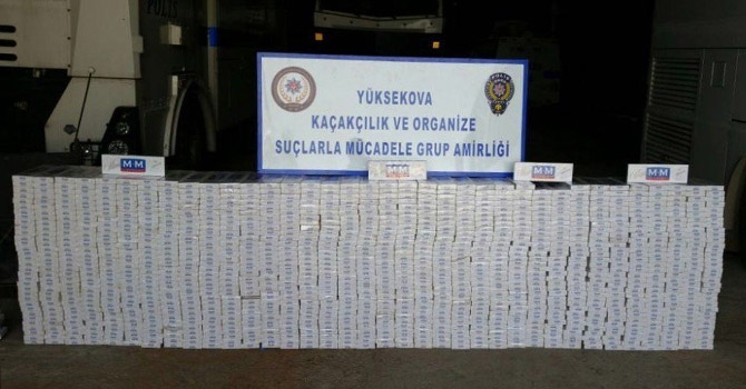 Yüksekova’da kaçak sigara operasyonu