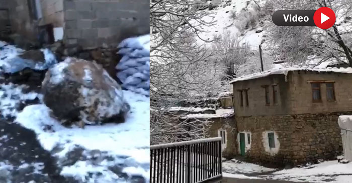 Hakkâri’de Faciadan Dönüldü: Dev Kayalar Köy İçine Düştü